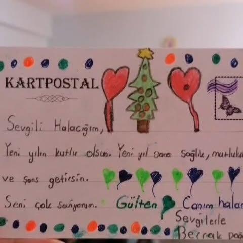 Öğrencilerden Anlamlı Hediye: Yeni Yıl Tebrik Kartları