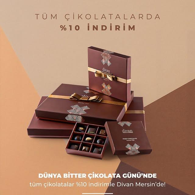 Divan Mersin'de Dünya Bitter Çikolata Günü İndirimi!