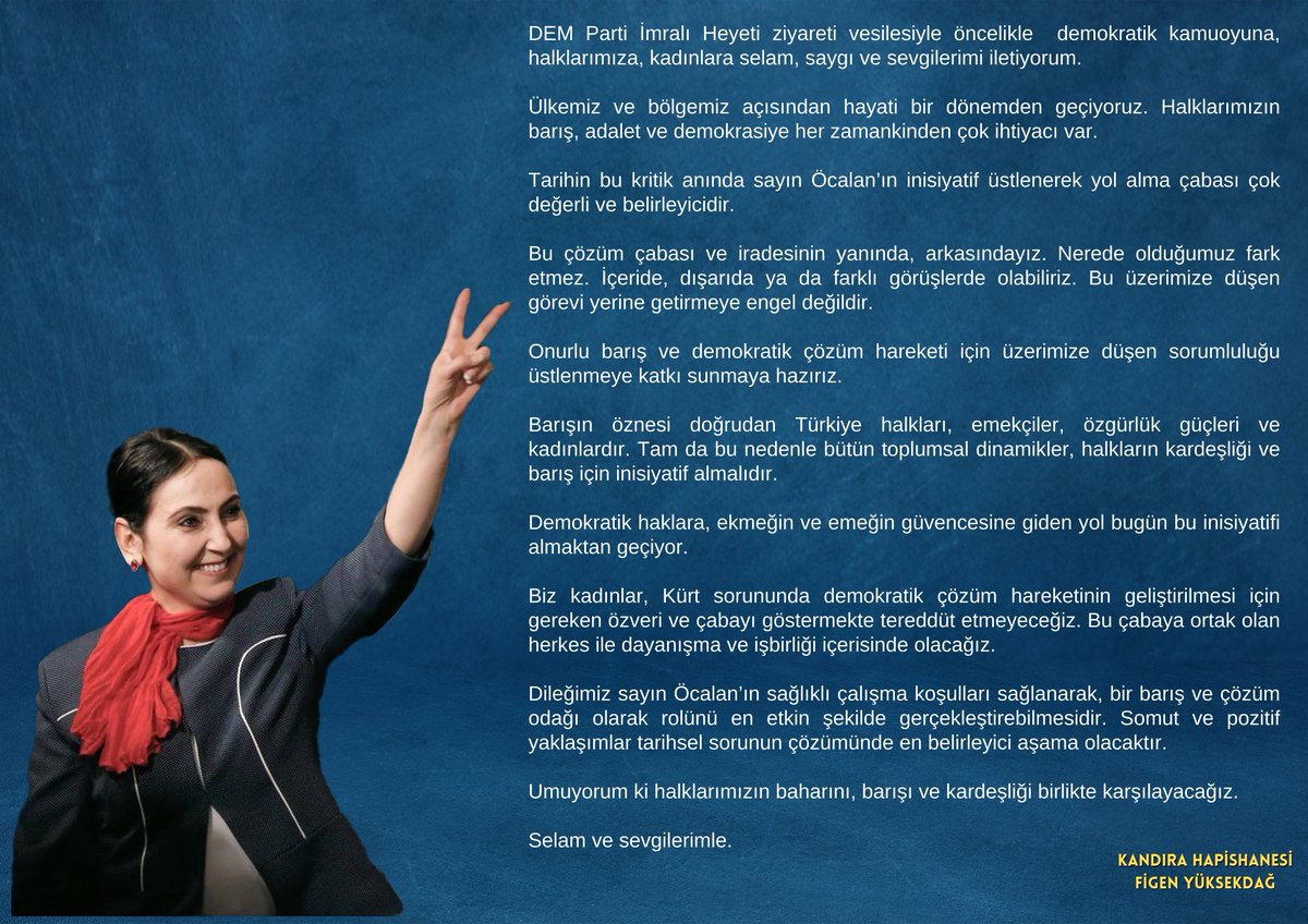 HDP Milletvekili Dilan Dirayet: Barış ve Demokratik Çözüme Katkı Sağlayacağız