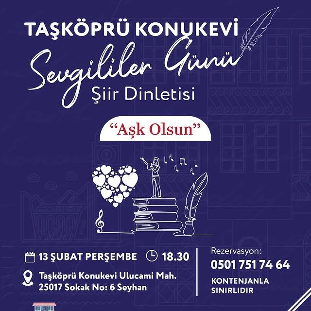 Sevgililer Günü'ne Özel: Taşköprü Konukevi Şiir Dolu Akşam Duyurusu