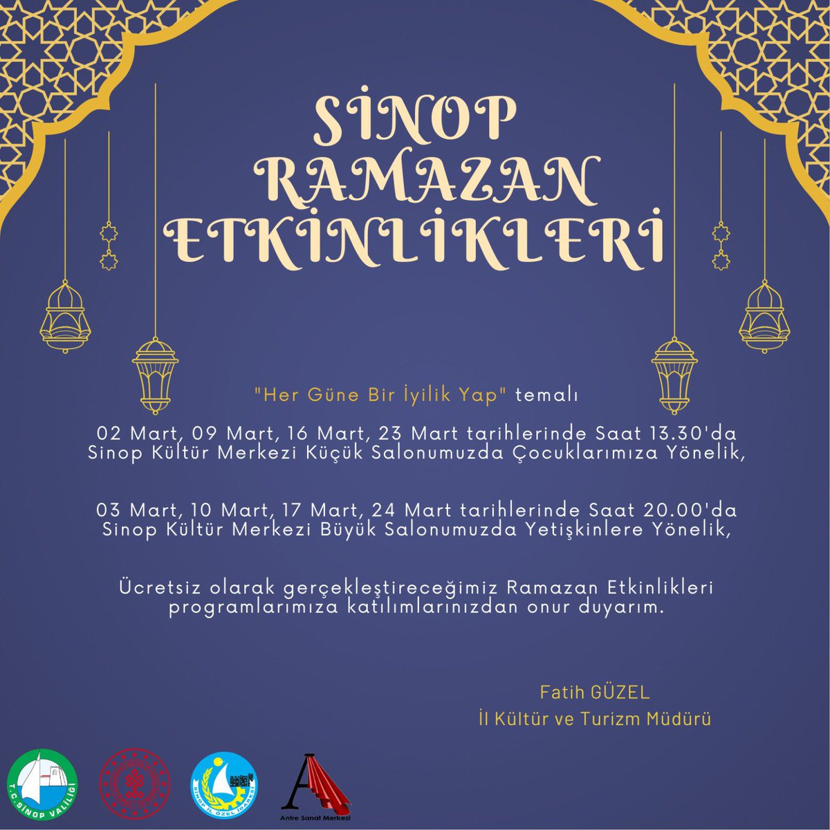 Sinop: Ramazan Ayında Kültürel Hayata Öncelik, Çeşitli Etkinliklerle Yenileniyor