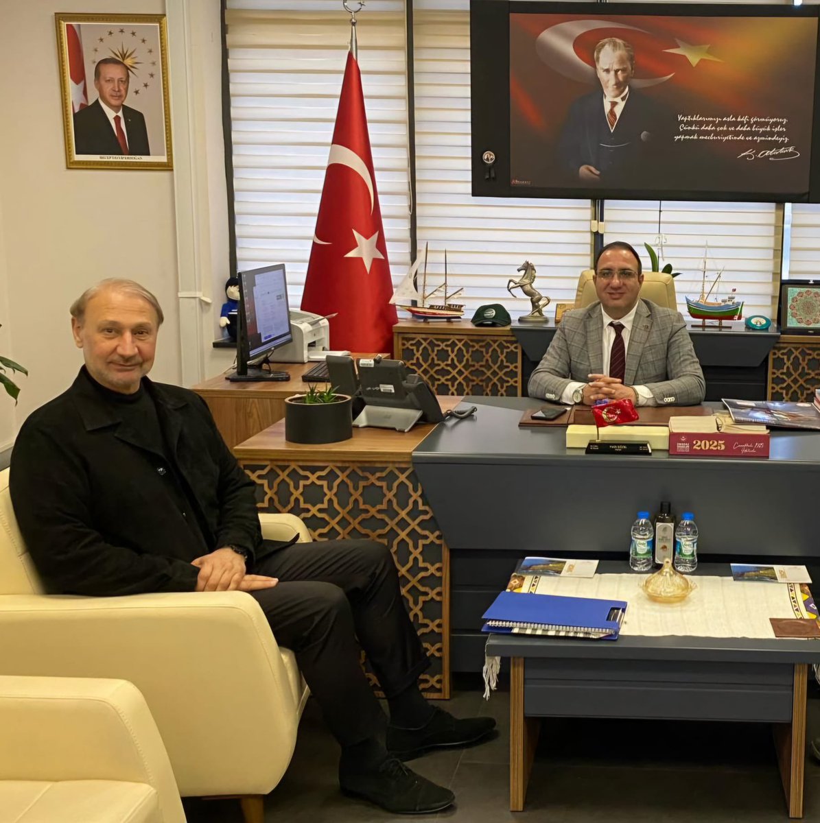 Sinop İl Kültür ve Turizm Müdürü Fatih Güzel, Araştırmacı Yazar Mustafa Aydemir'i Ziyaret Etti