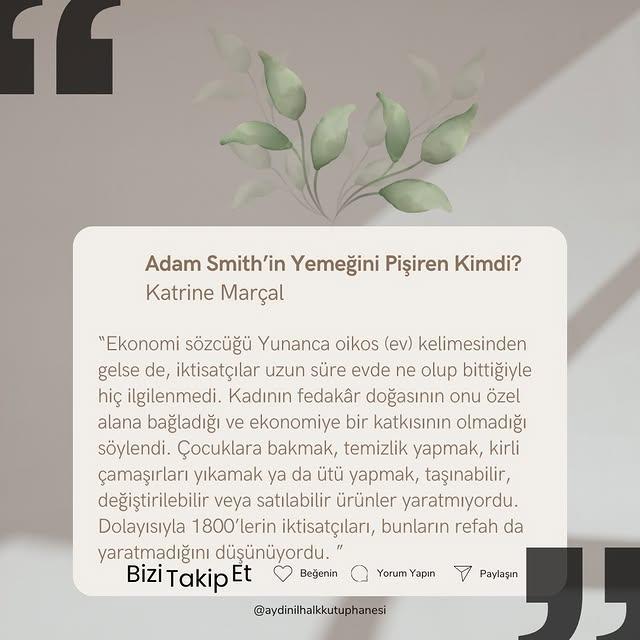 Aydın İl Halk Kütüphanesi'nde Katrine Marçal'ın 