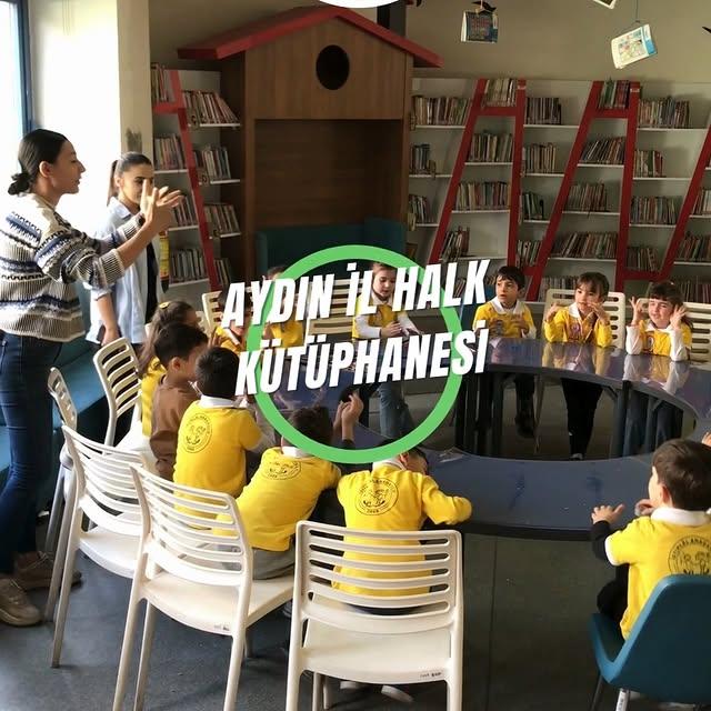 İstiklal Anaokulu Öğrencileri, Aydın Çocuk ve Gençlik Kütüphanesini Ziyaret Etti