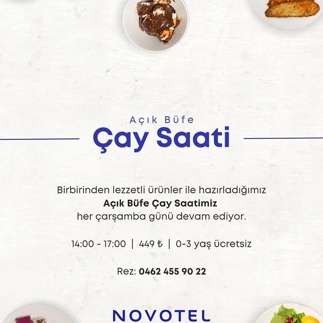Novotel Trabzon'da Çay Saati Keyfi Başlıyor