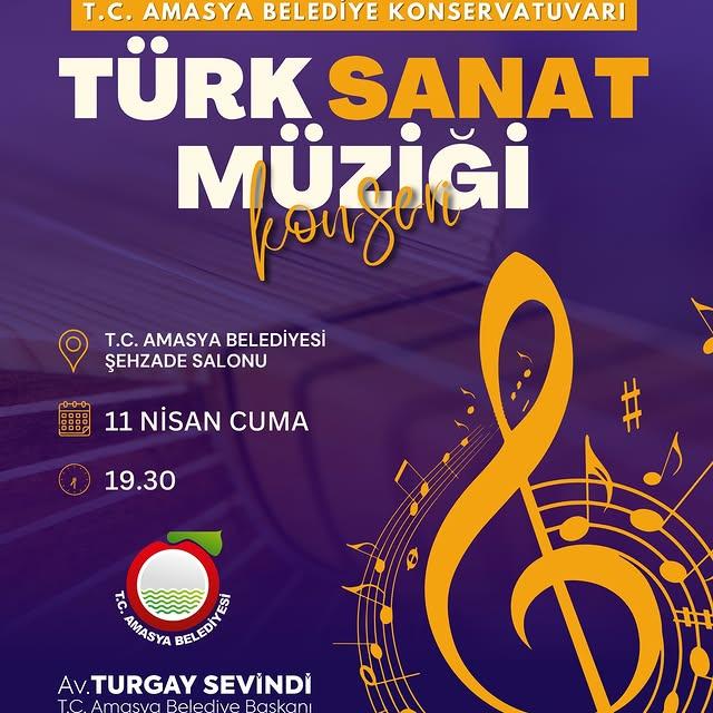 Amasya Belediyesi Konservatuvarı, Türk Sanat Müziği Konseri Düzenliyor