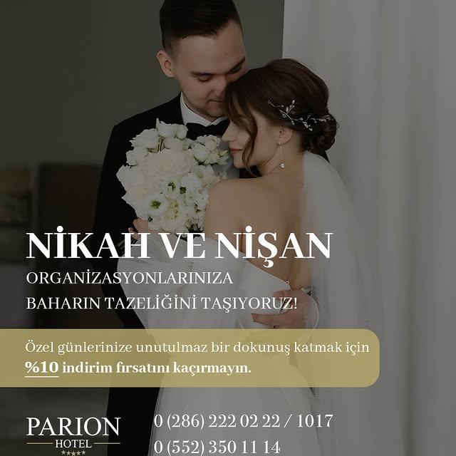 Parion Hotel, Nikah ve Nişan Organizasyonları İçin Bahar Fırsatları Sunuyor