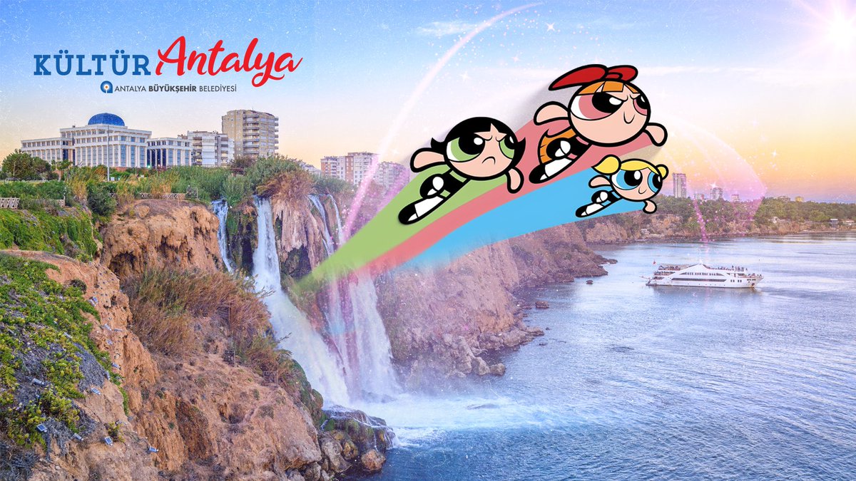 Powerpuff Girls, Antalya'da Düden Şelalesi'ne Konuk Oldu