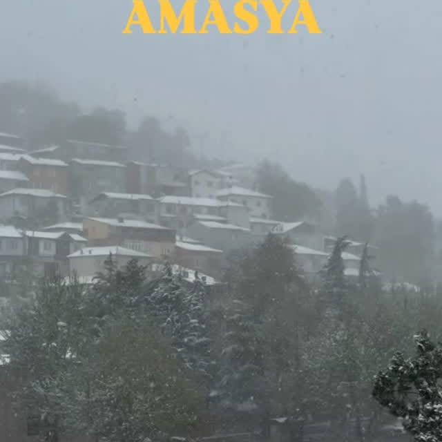 Amasya'da Kar Manzarasının Güzelliği Özellikleriyle Paylaşıldı