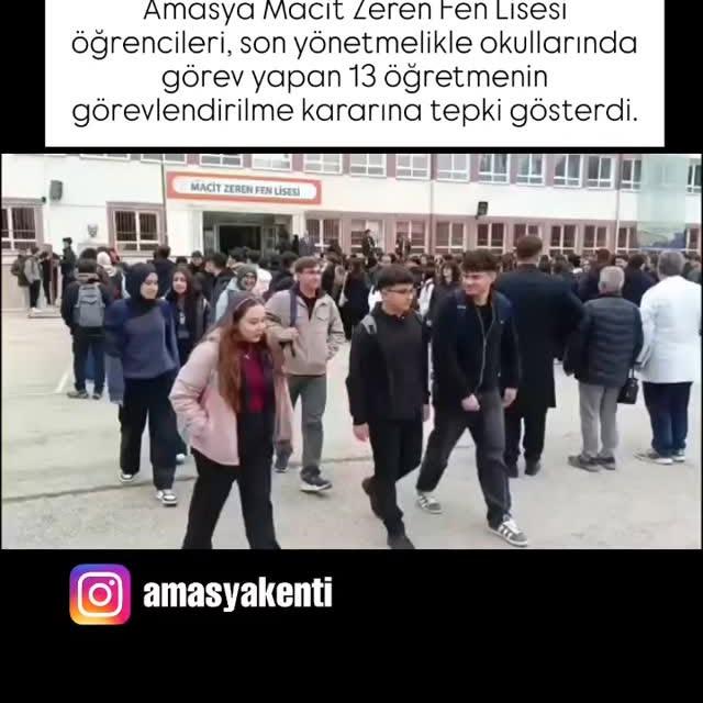 Amasya Macit Zeren Fen Lisesi Öğrencileri Öğretmen Ayrımalarına Karşı Eylem Başlattı