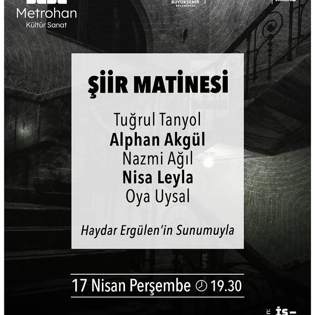 İBB Metrohan'da Şiir Matinesi: Haydar Ergülen Sunuyor, Ünlü Şairler Sahne Alacak