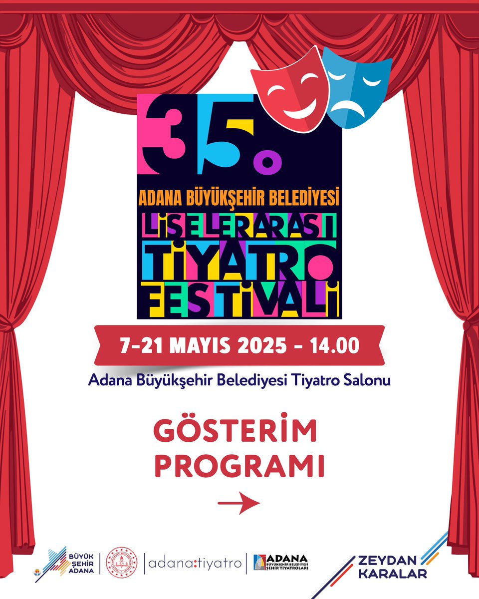 Adana'da Liseler Arası Tiyatro Festivali Başlıyor