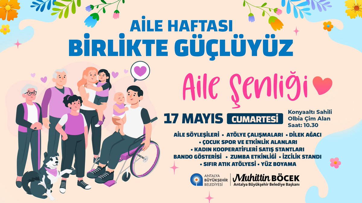 Antalya'da Aile Haftası Etkinlikleri Konyaaltı'nda Başlıyor