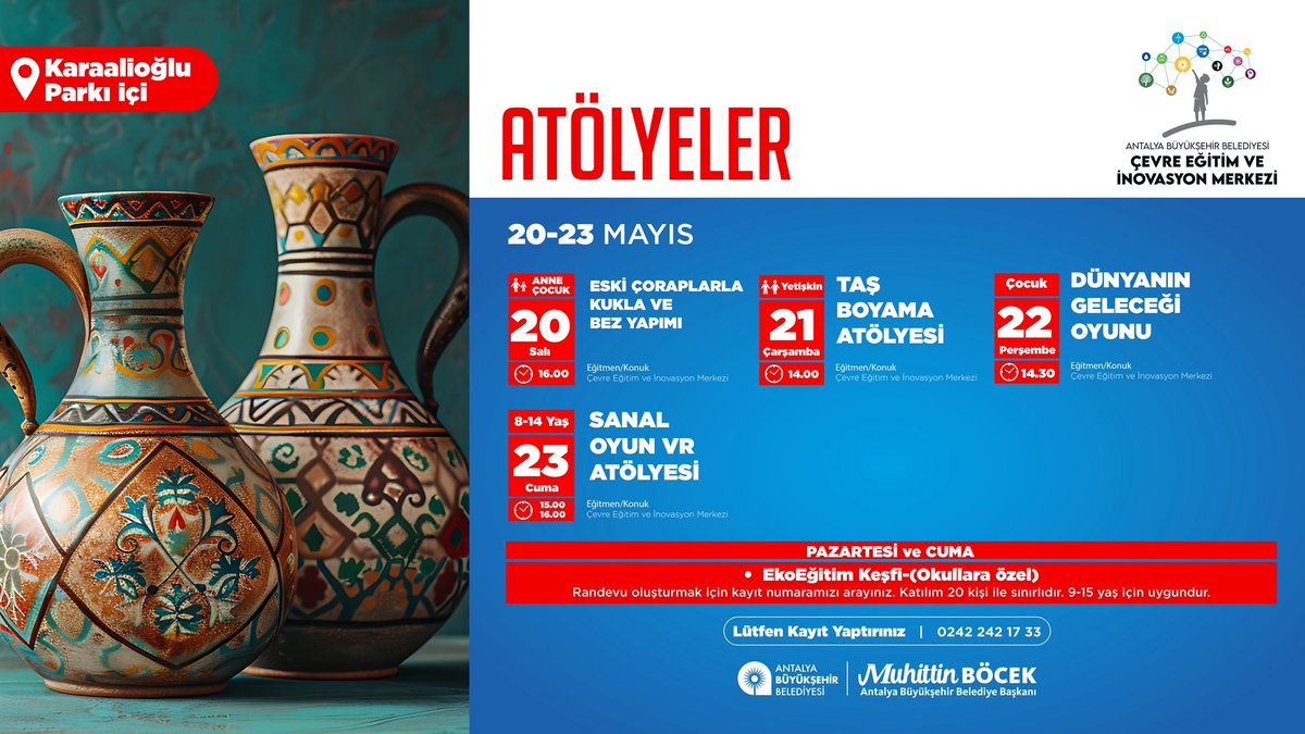 Antalya'da Çevre Dostu Atölyeler Düzenleniyor