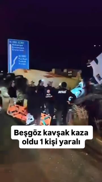 Amasya'da Beşgöz Kavşağı'nda Meydana Gelen Trafik Kazasında Bir Kişi Yaralandı
