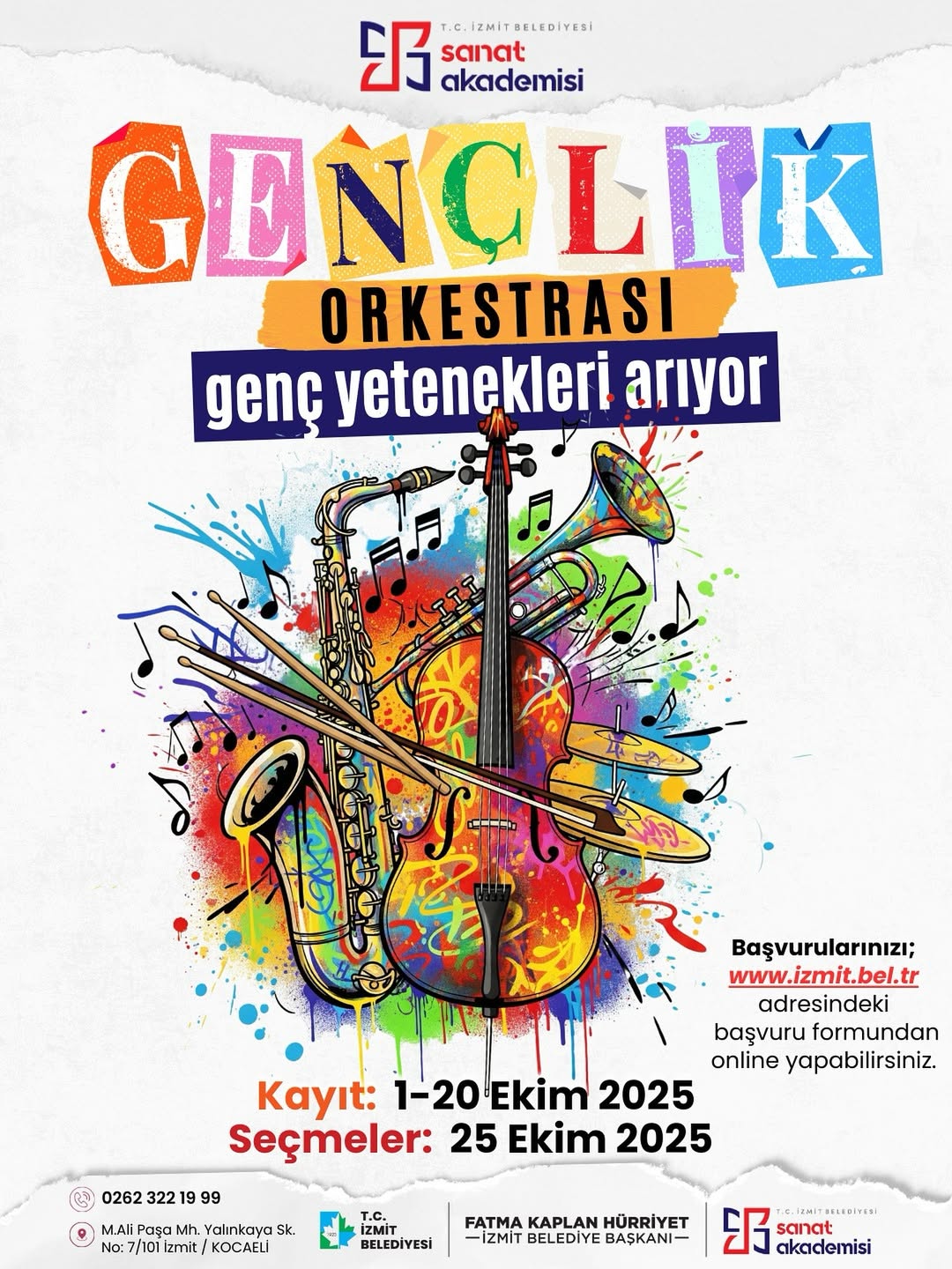 İzmit'te Gençlik Orkestrası İçin Yetenek Avı Başlıyor