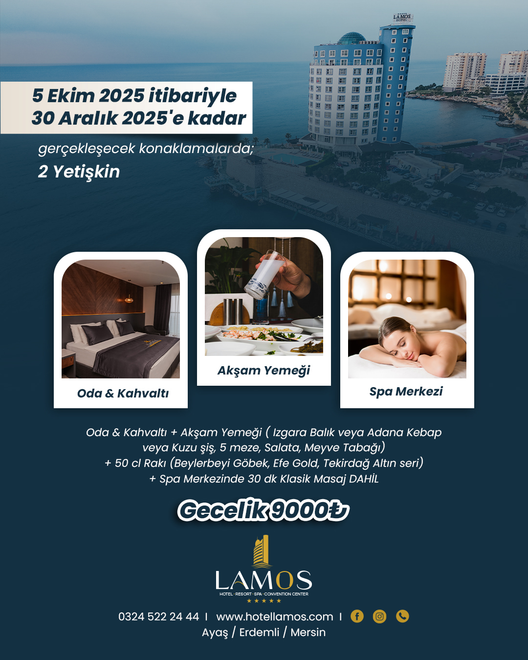 Lamos Resort Hotel'de Sonbahar-Kış Dönemi İçin Özel Konaklama Paketi