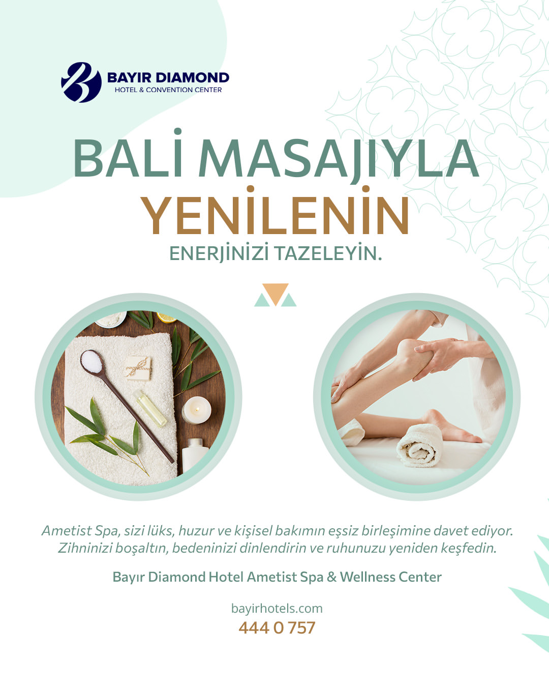 Bayır Diamond Hotel'de Geleneksel Bali Masajı ve Spa Deneyimi
