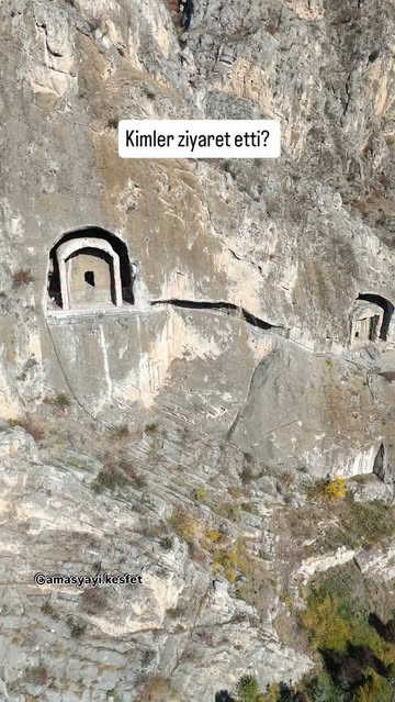 Amasya'nın Antik Simgesi: Kral Kaya Mezarları, Işıklandırma ile Geceleri Büyülüyor