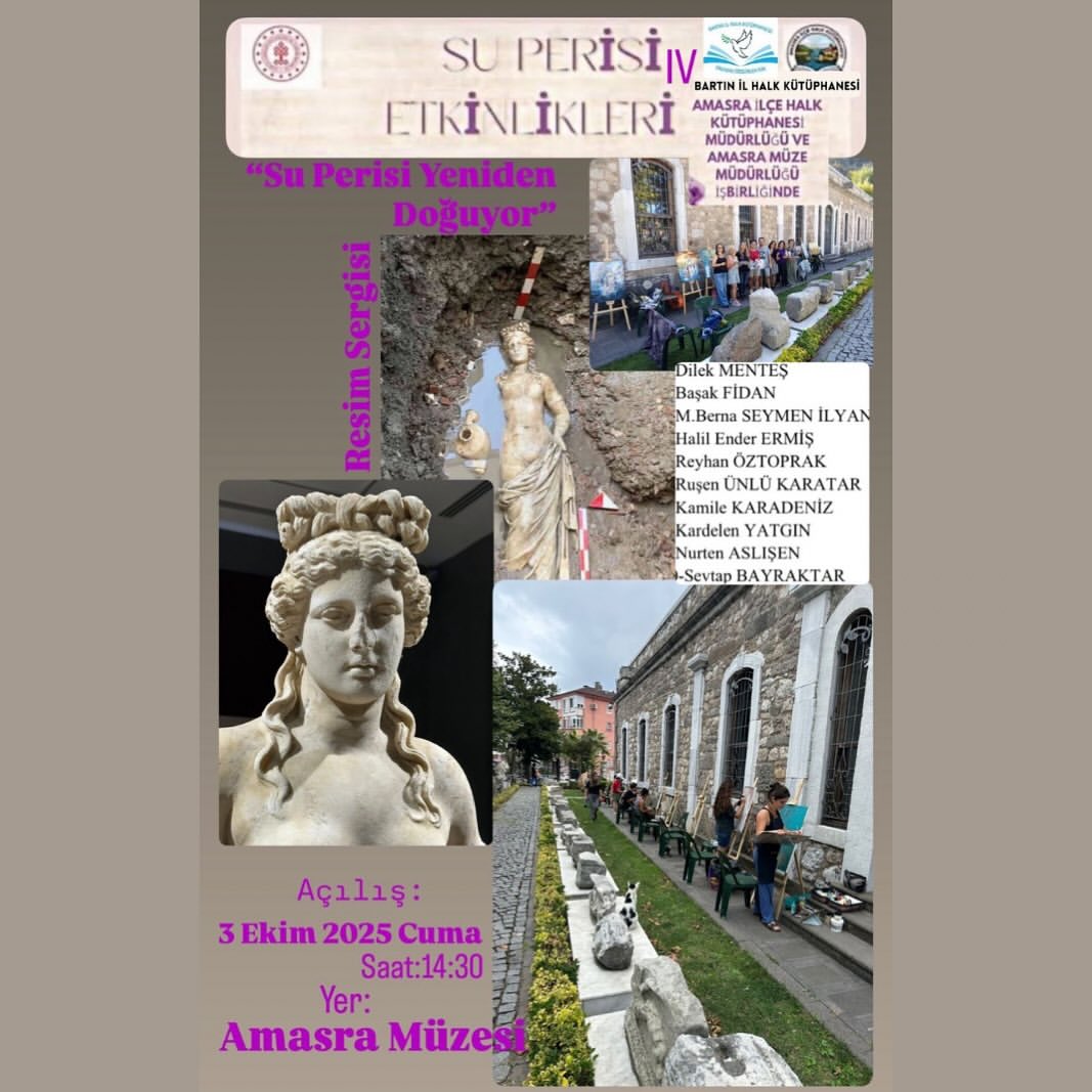 "Su Perisi Yeniden Doğuyor" Resim Sergisi Amasra Müzesi'nde Sanatseverlerle Buluşacak
