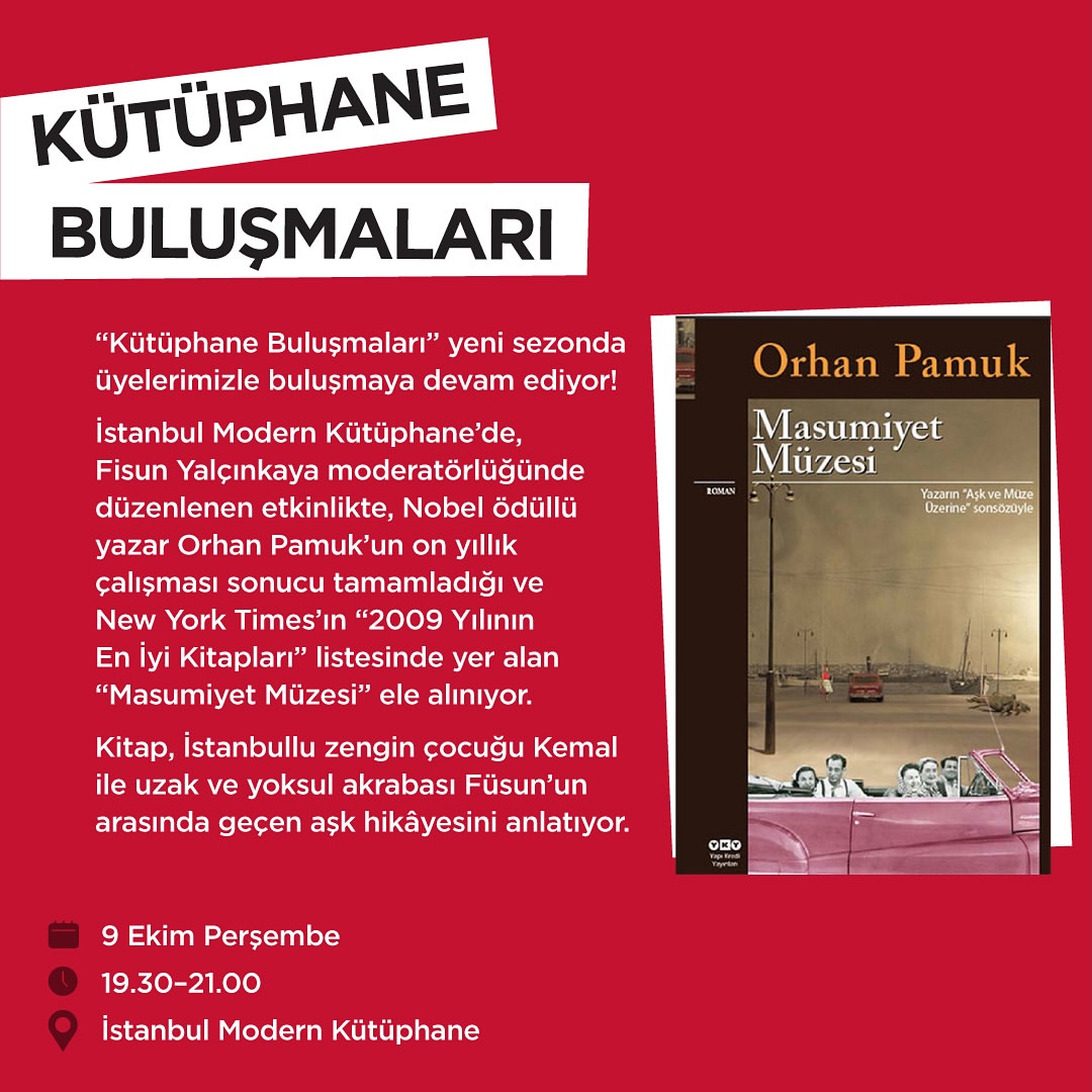 İstanbul Modern'de Edebiyat ve Sanat Buluşmaları: Orhan Pamuk'un 