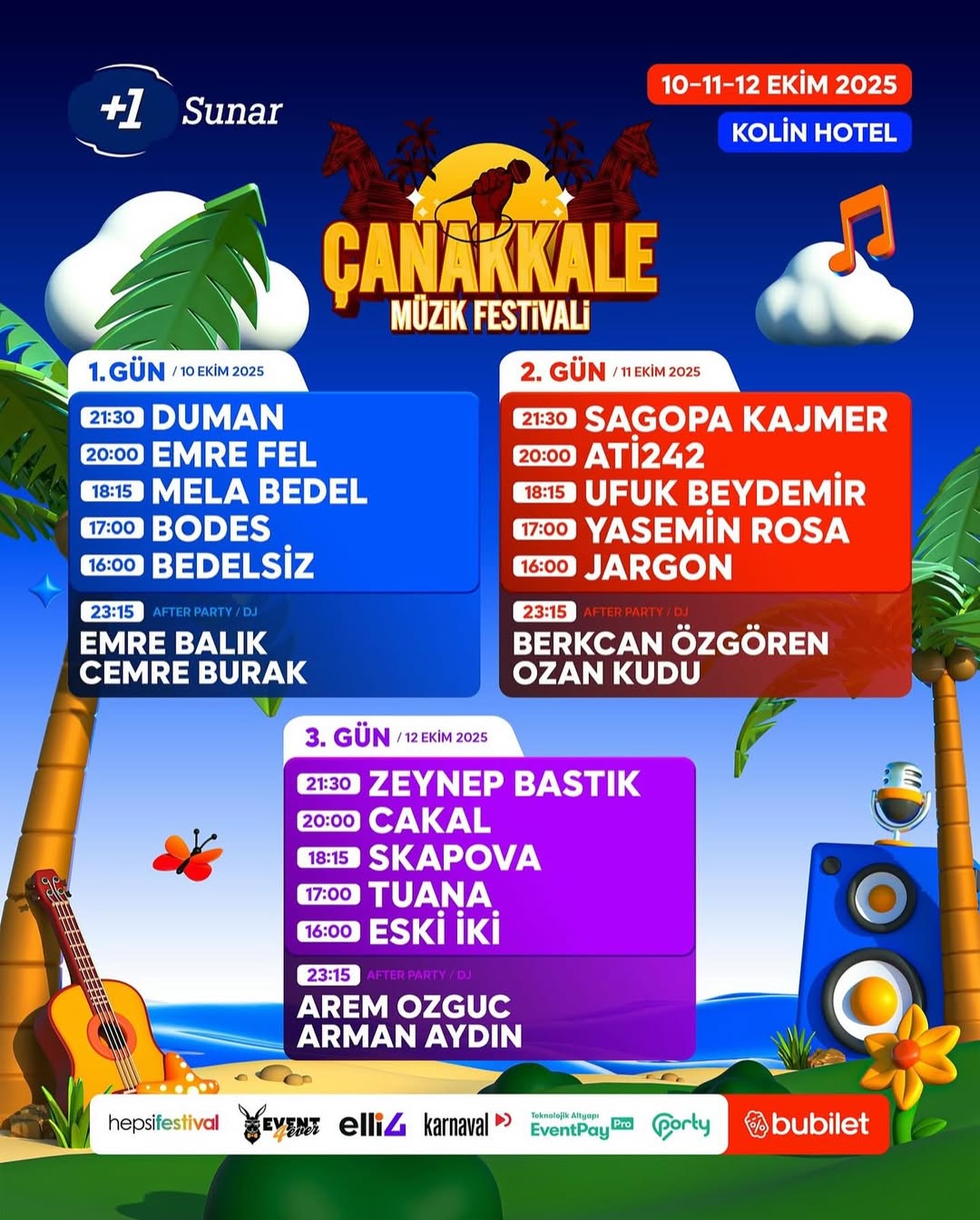Çanakkale Müzik Festivali, Ekim 2025'te Kolin Hotel'de Düzenlenecek
