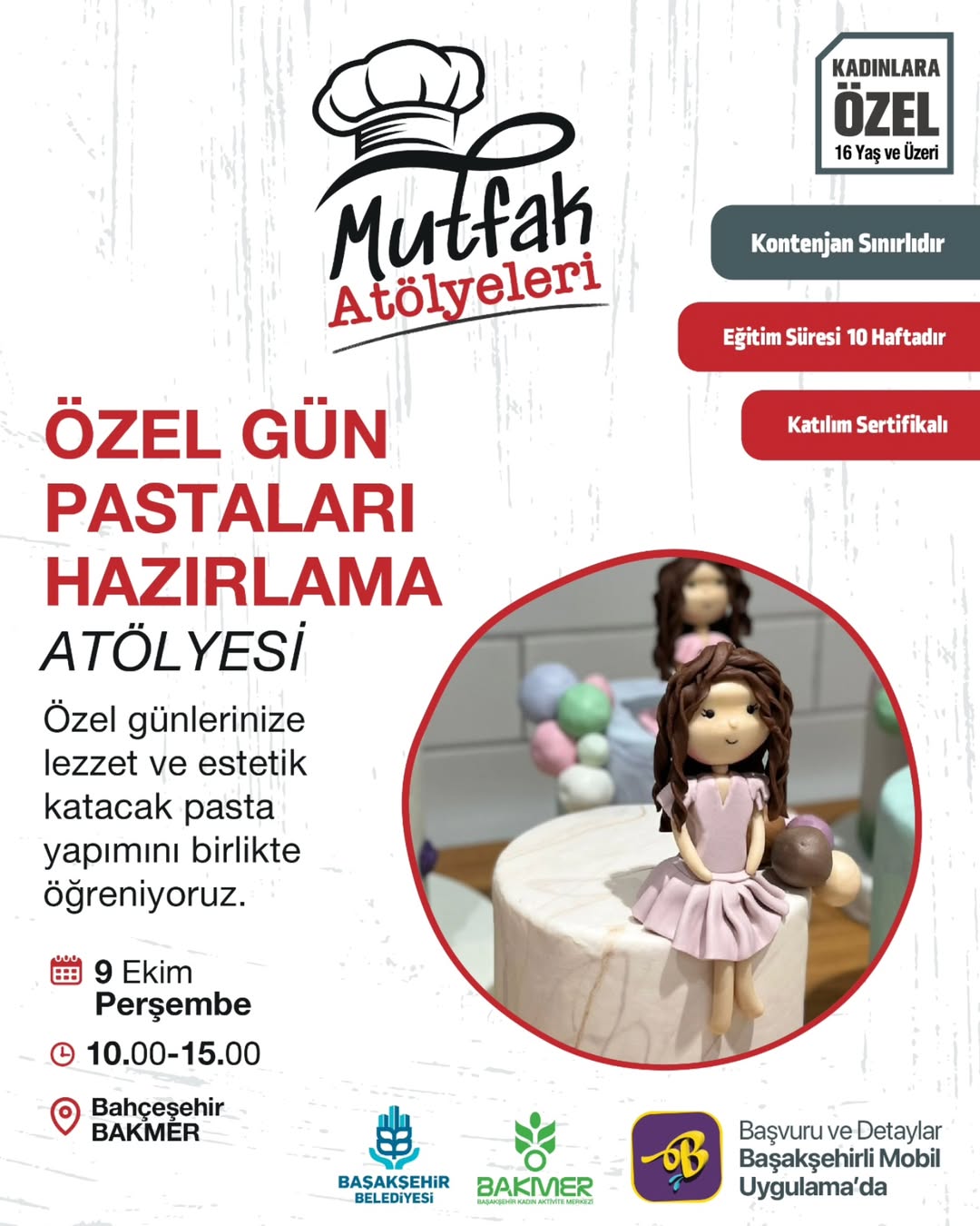 Başakşehir'de Özel Gün Pastası Atölyesi Başlıyor