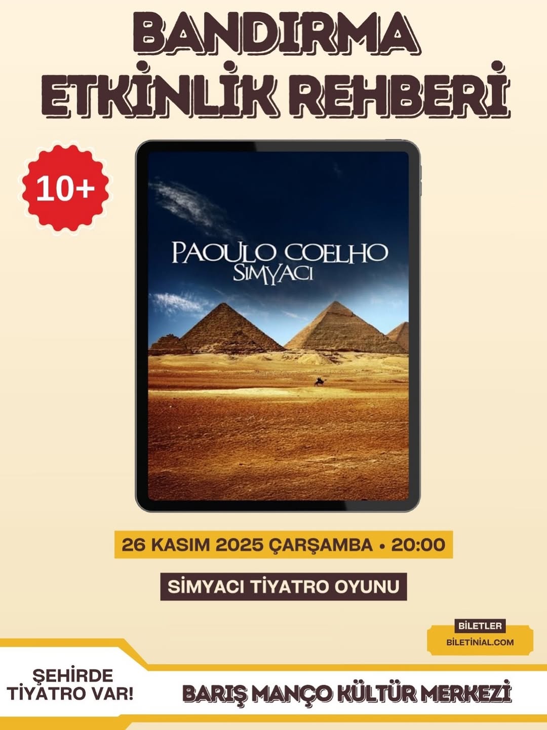 Bandırma'da Kasım ve Aralık Ayı Kültür Sanat Takvimi Açıklandı