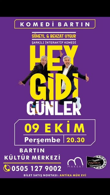 Süheyl ve Behzat Uygur Kardeşler Bartın'da Sahne Alacak