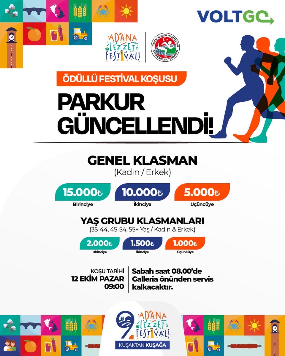 Adana Lezzet Festivali Kapsamında Festival Koşusu Düzenlenecek