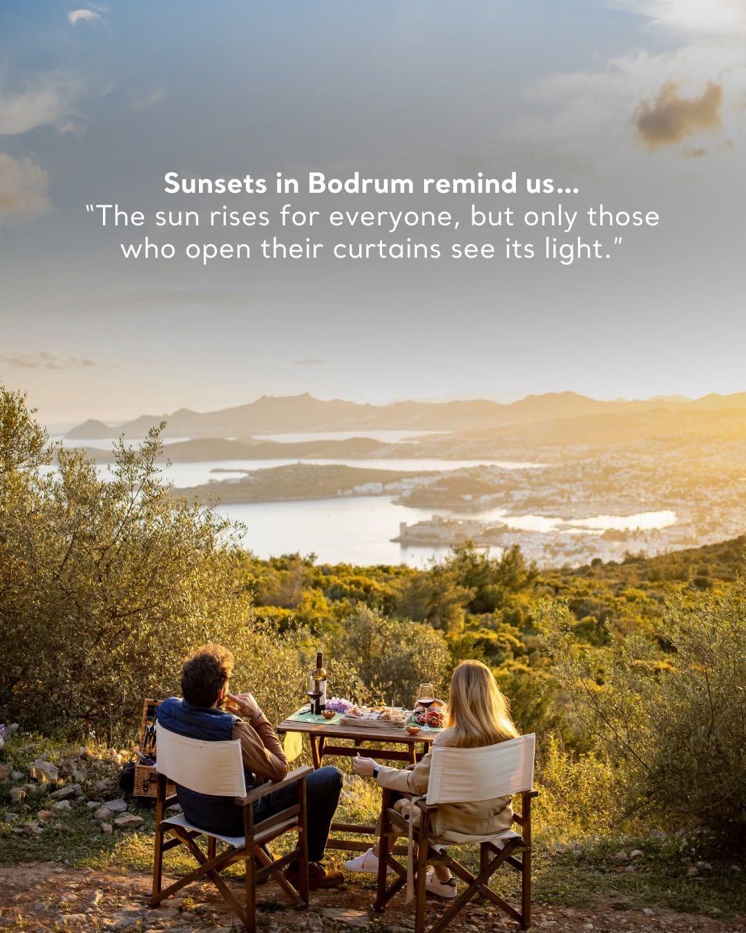 Bodrum'da Gün Doğumu ve Rüzgar Değirmenleri Manzaraları İlgi Çekiyor