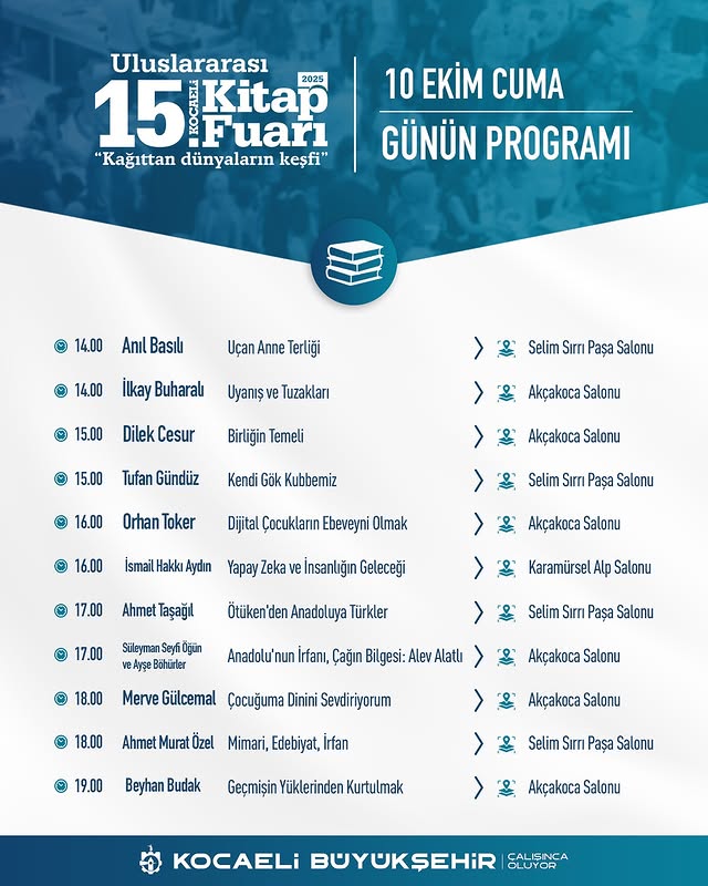 15. Uluslararası Kocaeli Kitap Fuarı, Edebiyat Severleri Ağırlıyor