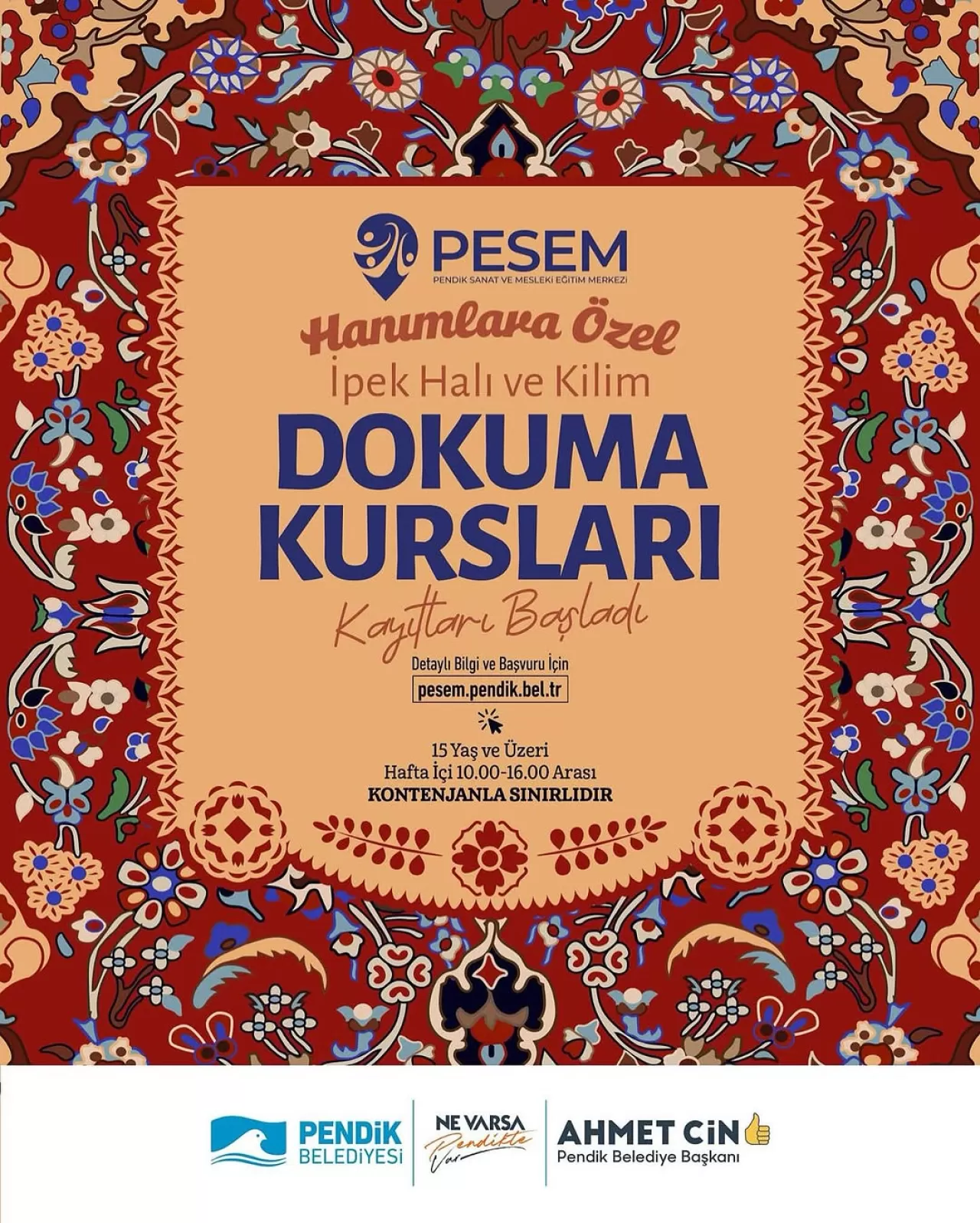 Pendik'te İpek Halı ve Kilim Dokuma Kursları Başlıyor
