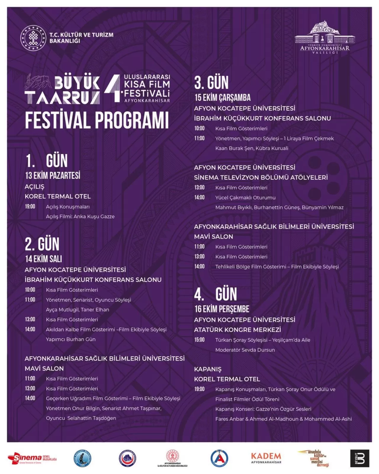Afyon Kocatepe Üniversitesi'nde Uluslararası Kısa Film Festivali Başladı