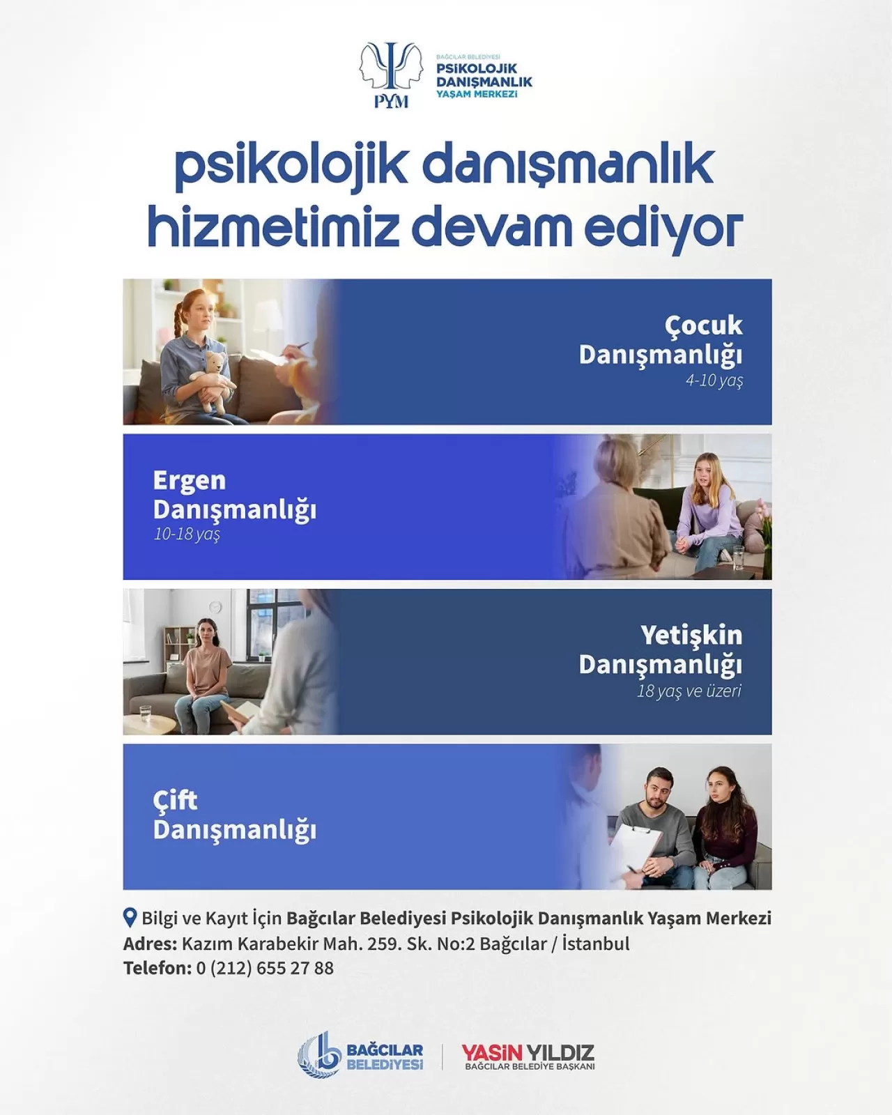 Bağcılar'da Psikolojik Danışmanlık Hizmeti Sunuluyor