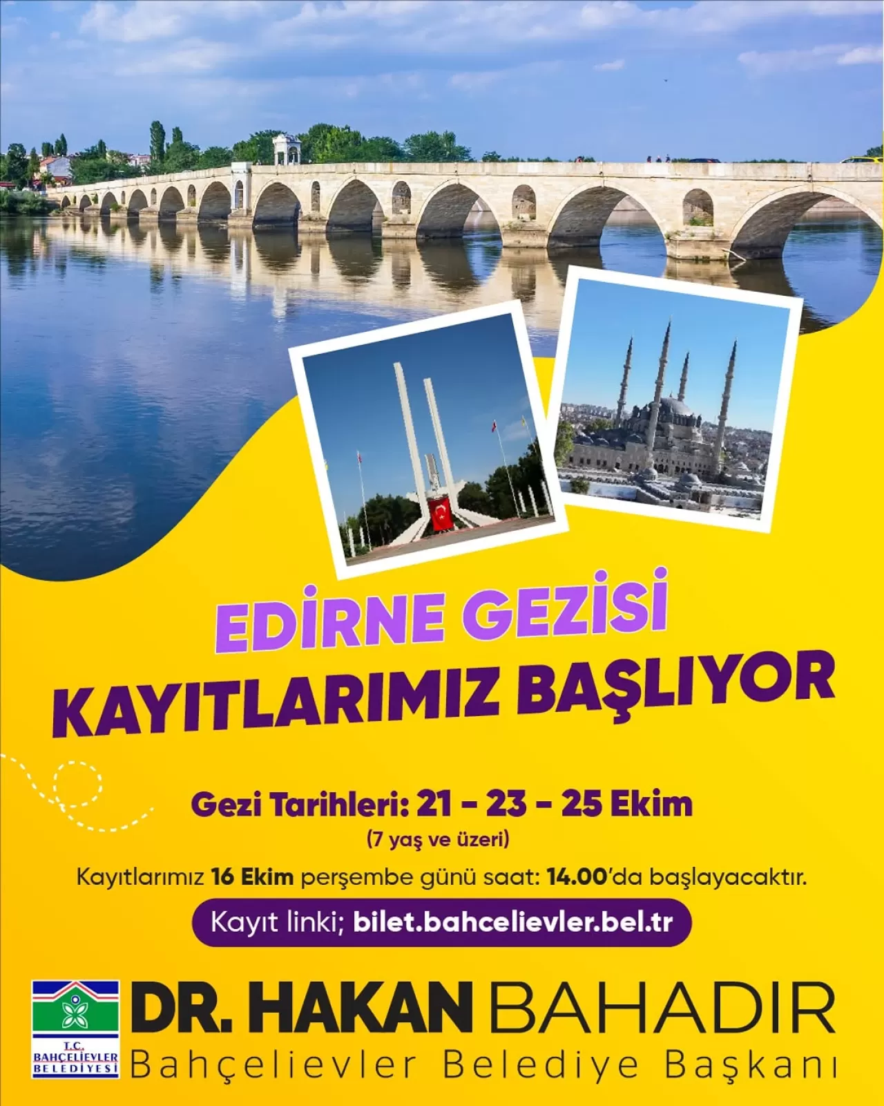 Bahçelievler Kültür Sanat, Edirne'ye Ücretsiz Gezi Düzenliyor
