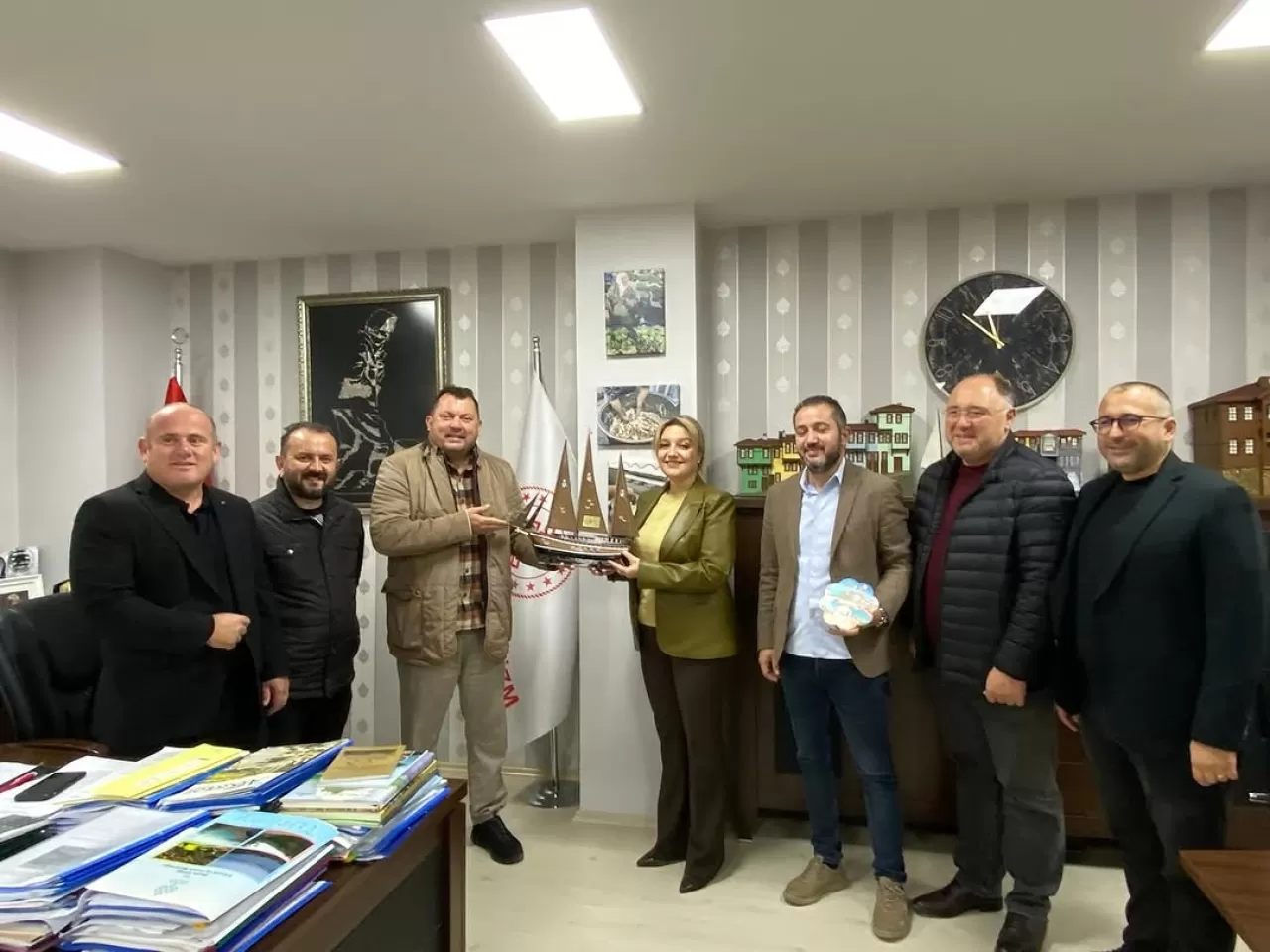 Amasra Kültür ve Turizm Derneği Yeni Yönetimi, Bartın İl Kültür ve Turizm Müdürü Özlem Koçak'ı Ziyaret Etti