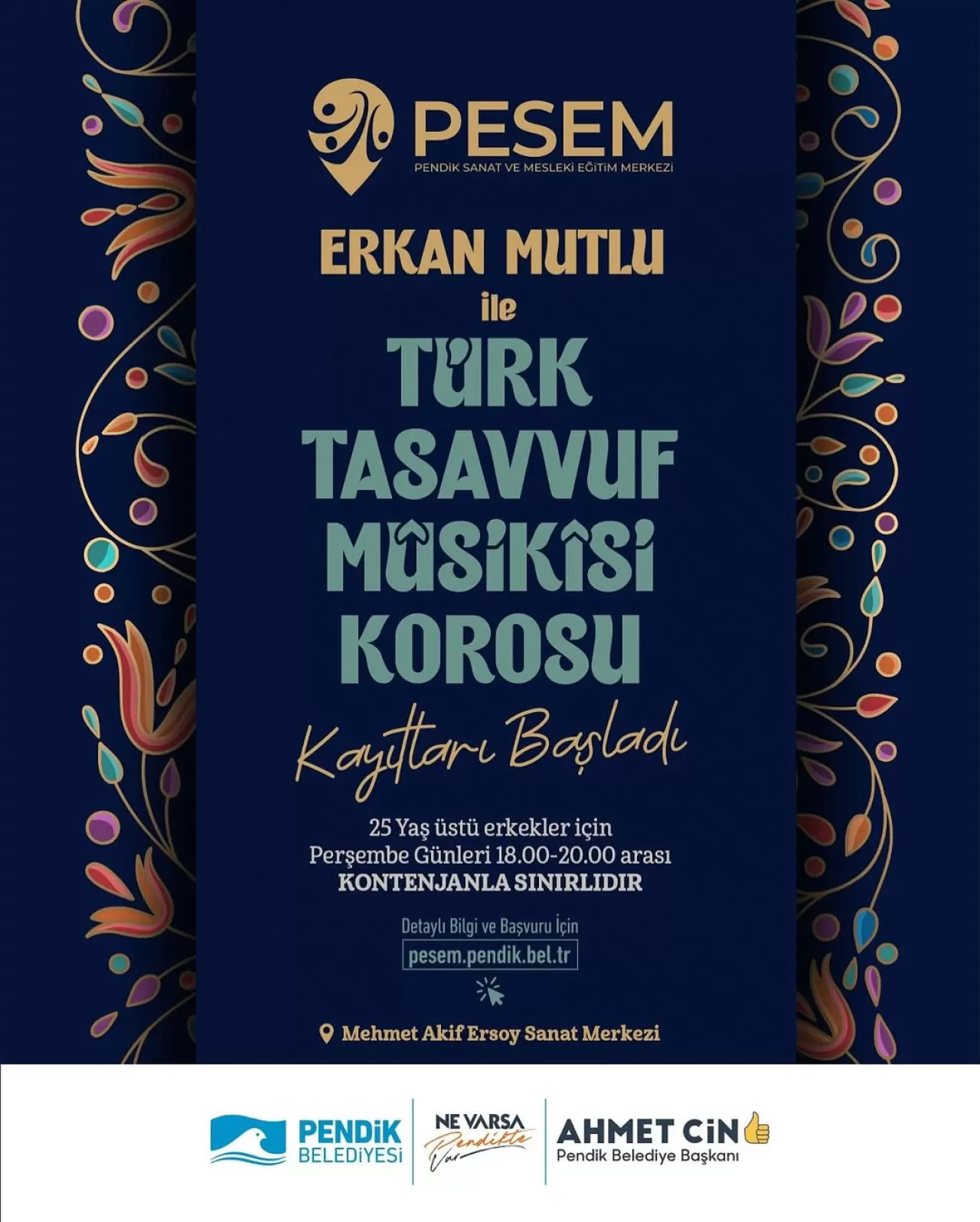 Pendik'te Türk Tasavvuf Musikisi Korosu Kayıtları Başladı