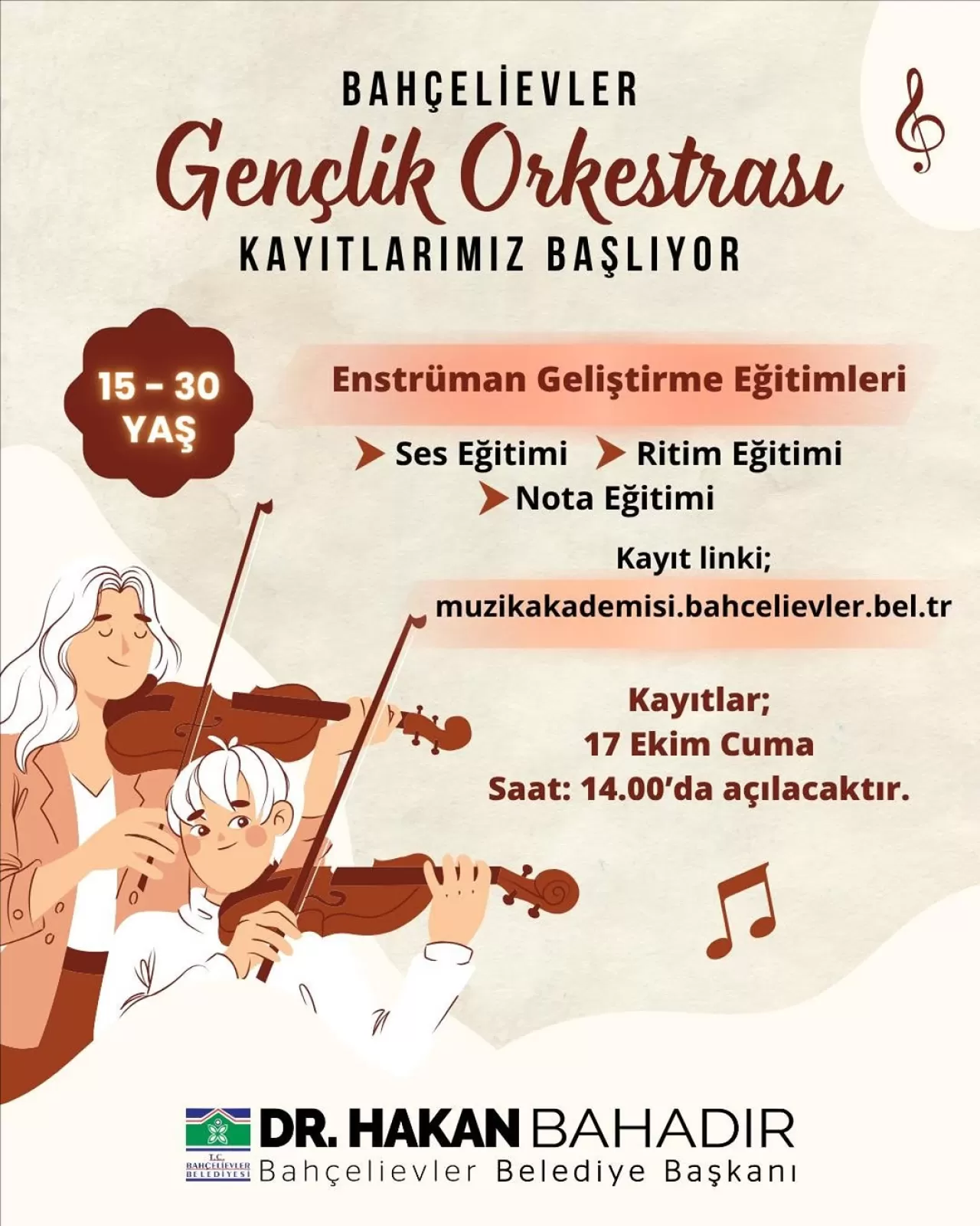 Bahçelievler Gençlik Orkestrası İçin Yeni Dönem Kayıtları Başlıyor
