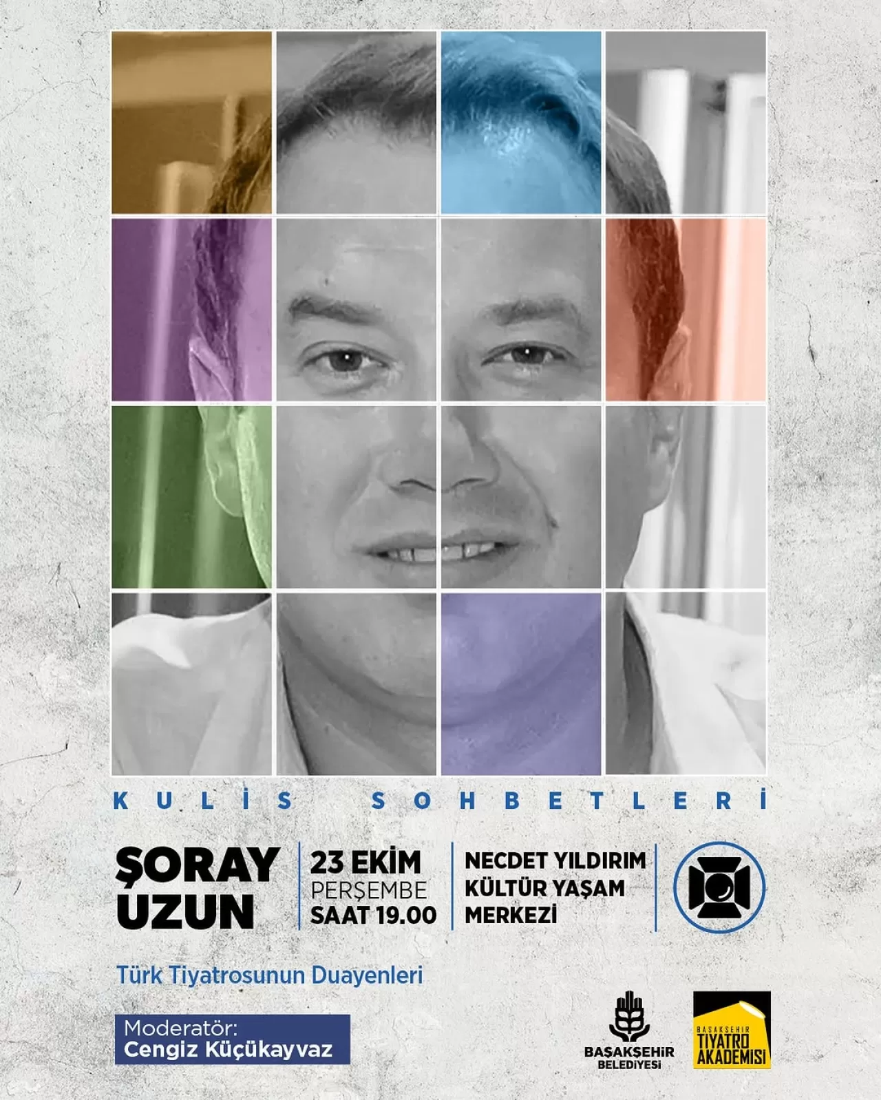 Başakşehir'de Tiyatro Söyleşileri Başlıyor: Şoray Uzun Sahne Arkası Anılarını Paylaşacak