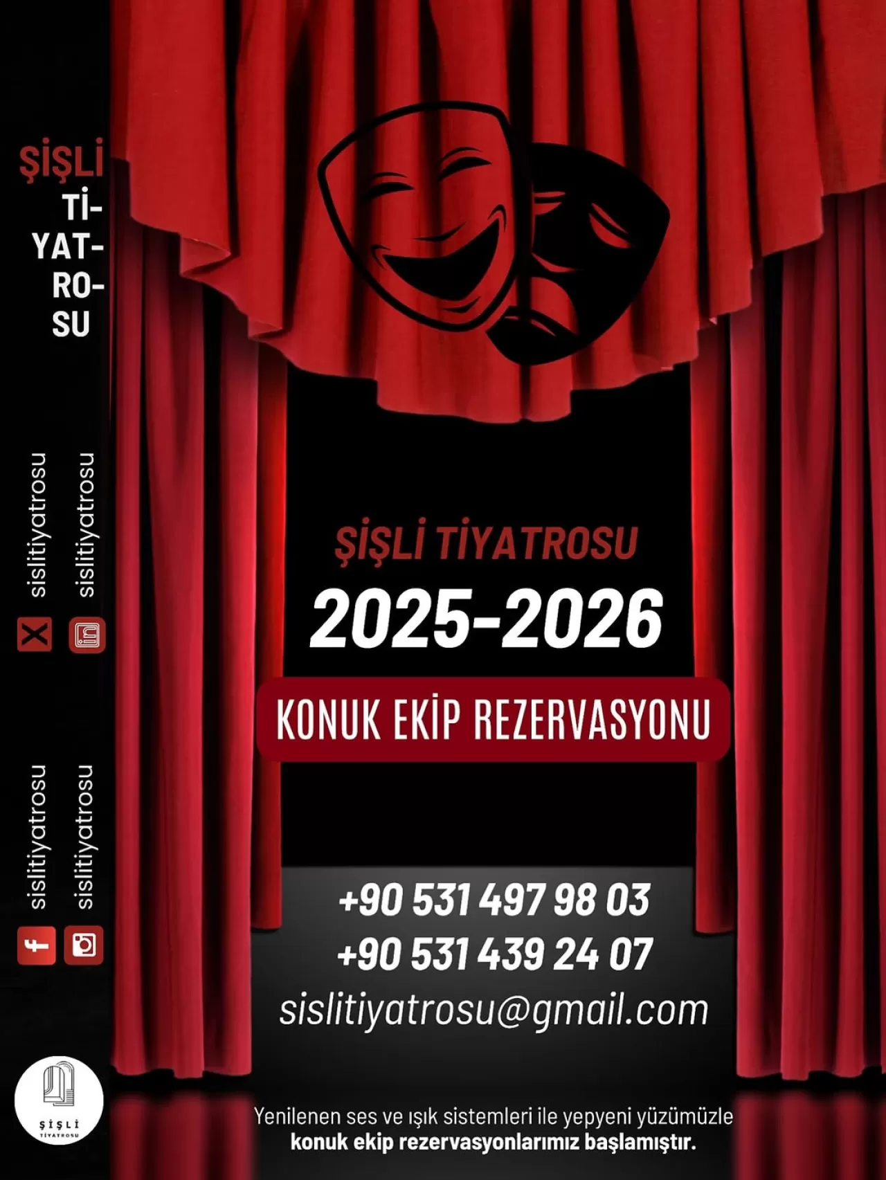 Şişli Tiyatrosu, Teknik Altyapısını Yenileyerek Sahne Sanatlarına Ev Sahipliğine Hazırlanıyor