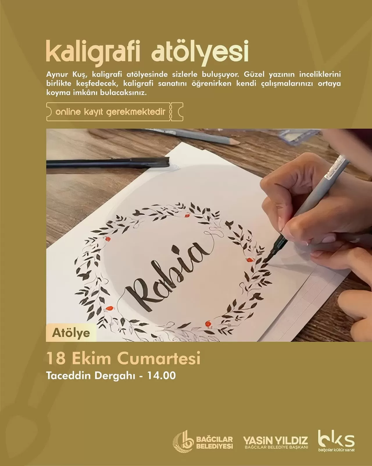 Bağcılar Kültür Sanat'tan Kaligrafi Atölyesi Yoğun İlgi Gördü