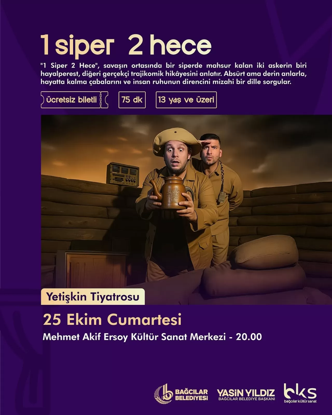 Bağcılar'da Savaşın İnsani Yüzünü Anlatan Tiyatro Oyunu Sahnelenecek