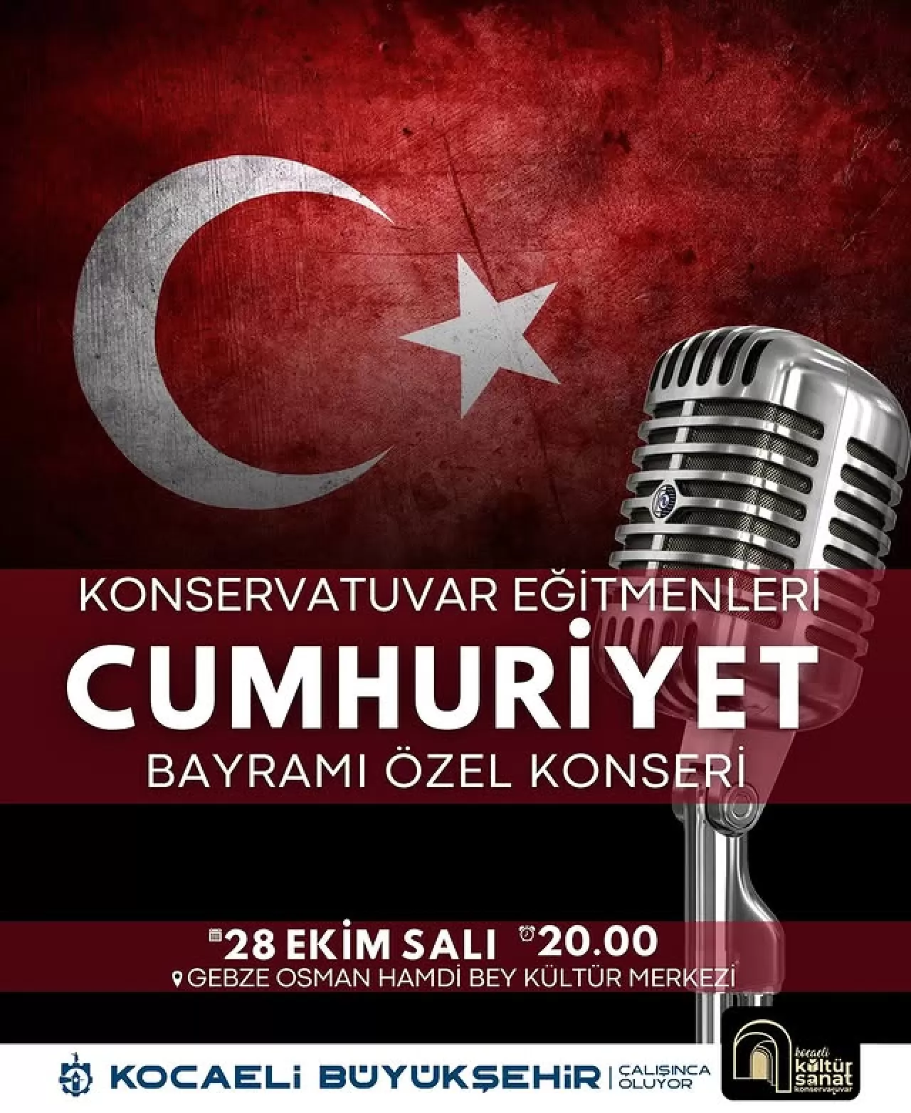 Gebze'de Cumhuriyet Konseri: Osman Hamdi Bey Kültür Merkezi'nde Müzik Dolu Bir Gece