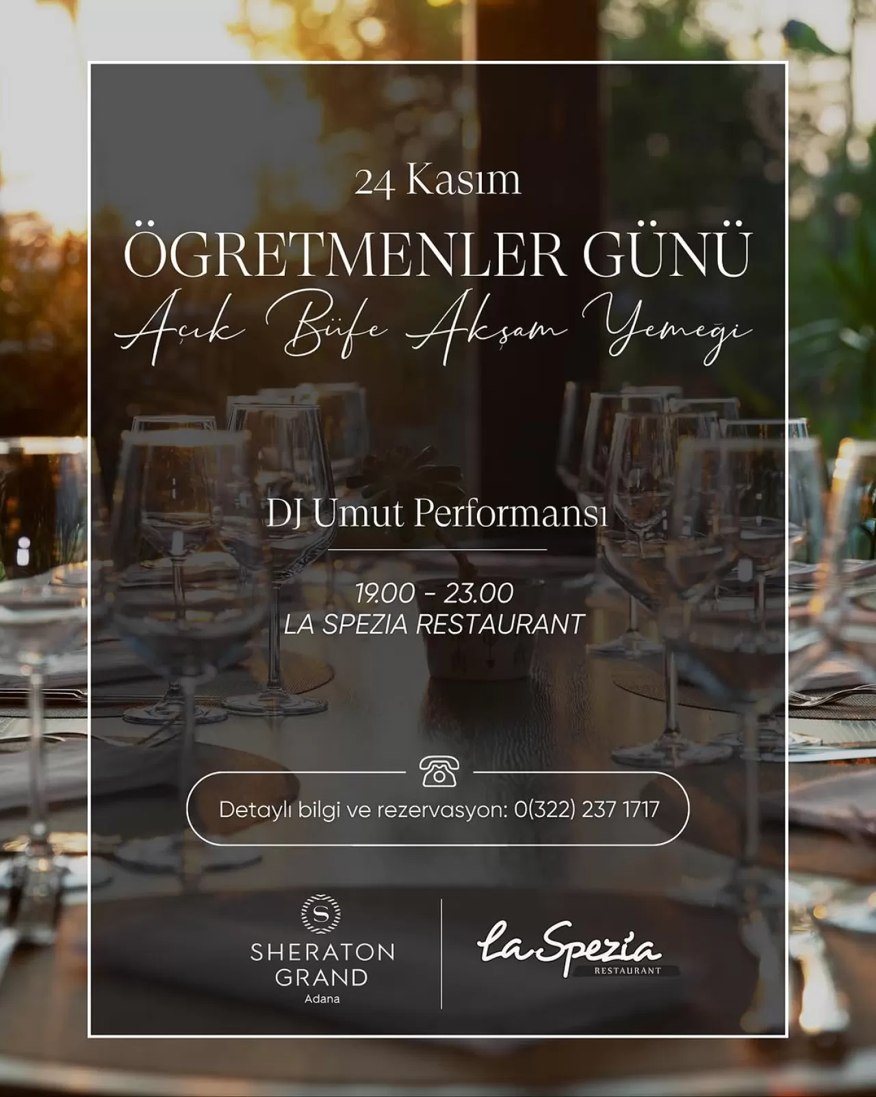 Sheraton Grand Adana'dan Öğretmenler Günü'ne Özel Davet