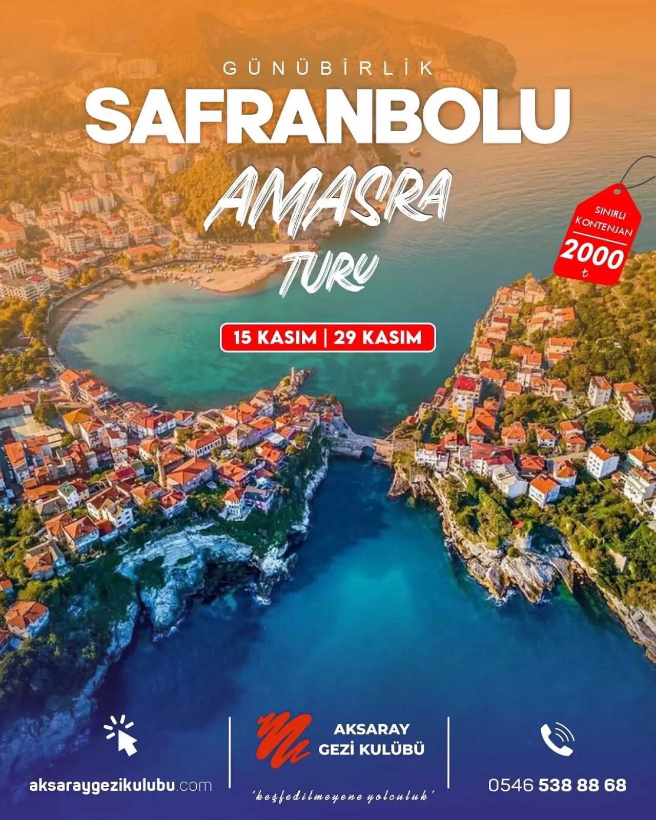 Aksaray Gezi Kulübü, Safranbolu ve Amasra Turu Düzenliyor