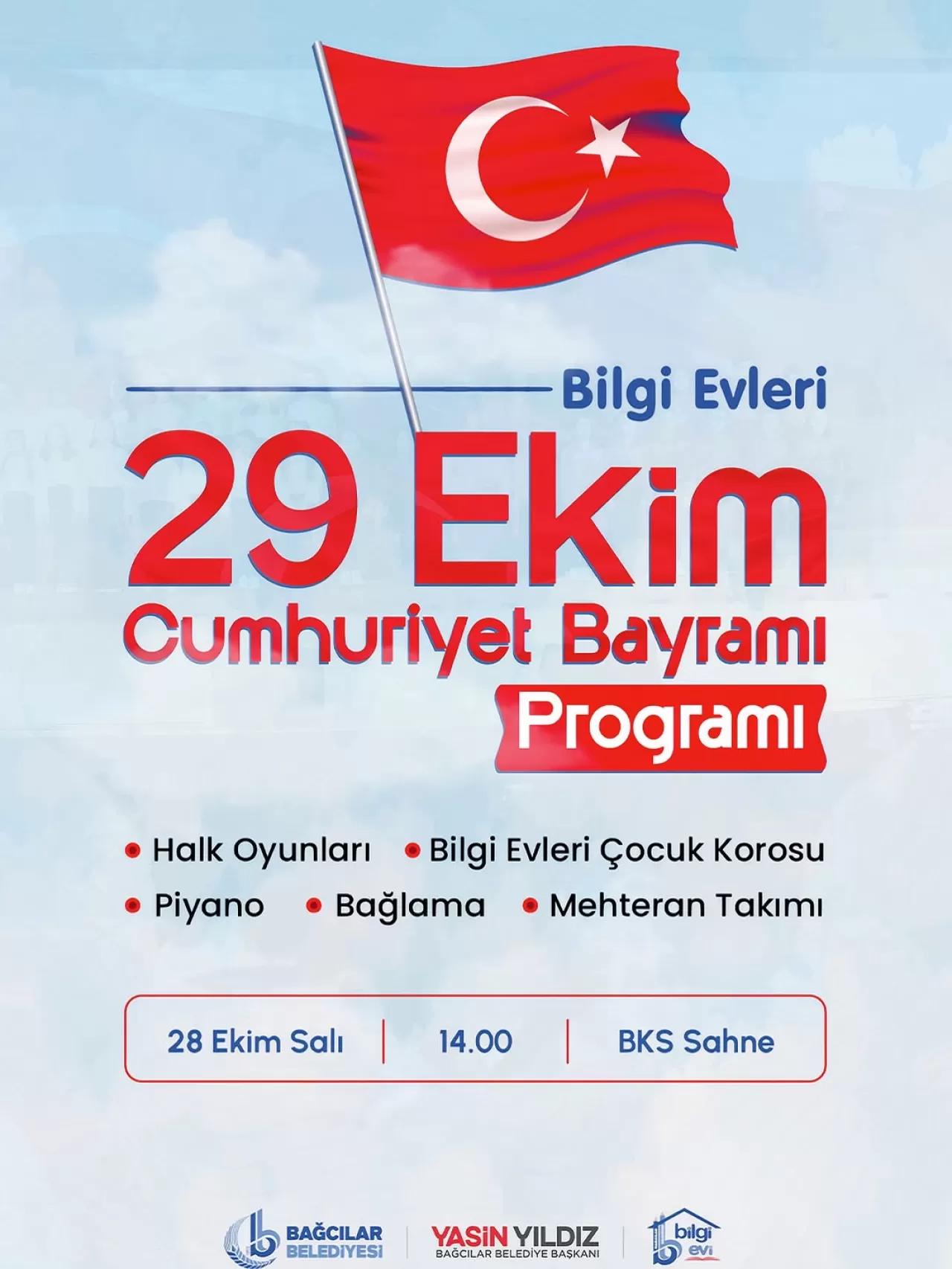 Bağcılar'da Cumhuriyetin 102. Yılı Bilgi Evleri Öğrencilerinin Gösterileriyle Kutlanacak