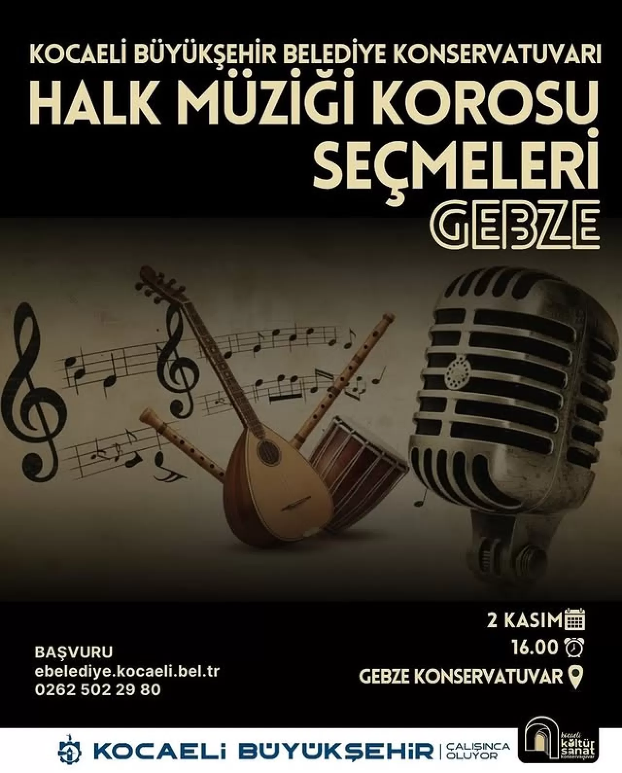 Kocaeli Büyükşehir Belediye Konservatuvarı'nda Koro ve Topluluk Başvuruları Başladı