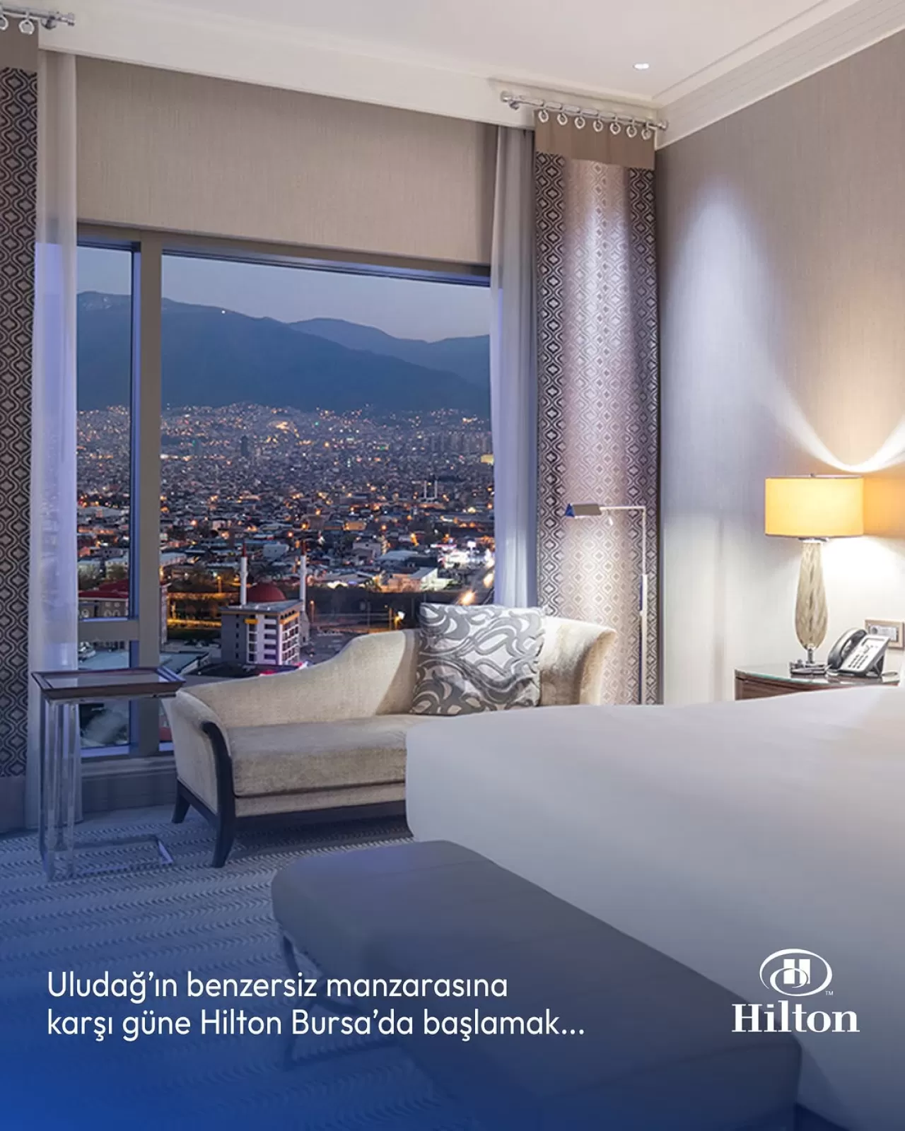 Hilton Bursa, Uludağ Manzarası ile Misafirlerini Ağırlıyor