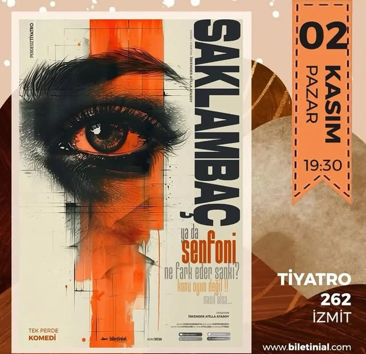 Saklambaç Tiyatro Oyunu, 2 Kasım'da Tiyatro 262'de Sahnelenecek